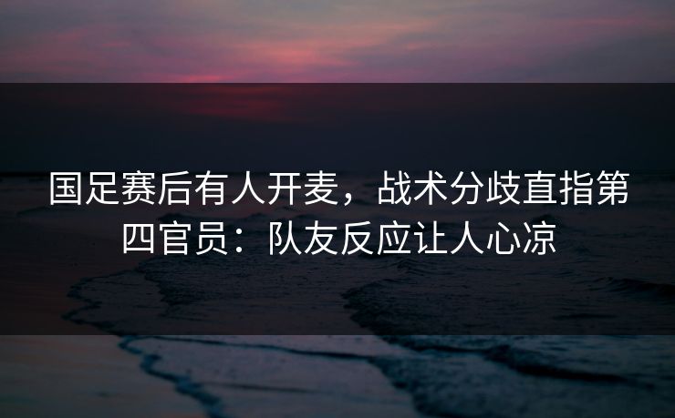 国足赛后有人开麦，战术分歧直指第四官员：队友反应让人心凉