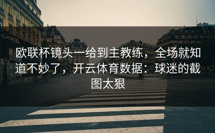 欧联杯镜头一给到主教练，全场就知道不妙了，开云体育数据：球迷的截图太狠